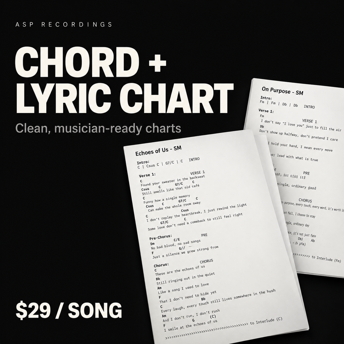 Chord + Lyric Chart